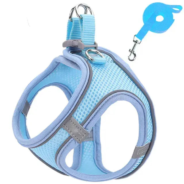 Cat Harness Reflective Pet Harnesses And Leashes Set Adjustable Pet Harness for Cats Small Dogs Pug Chihuahua Cat Accessories - Nova Trendz