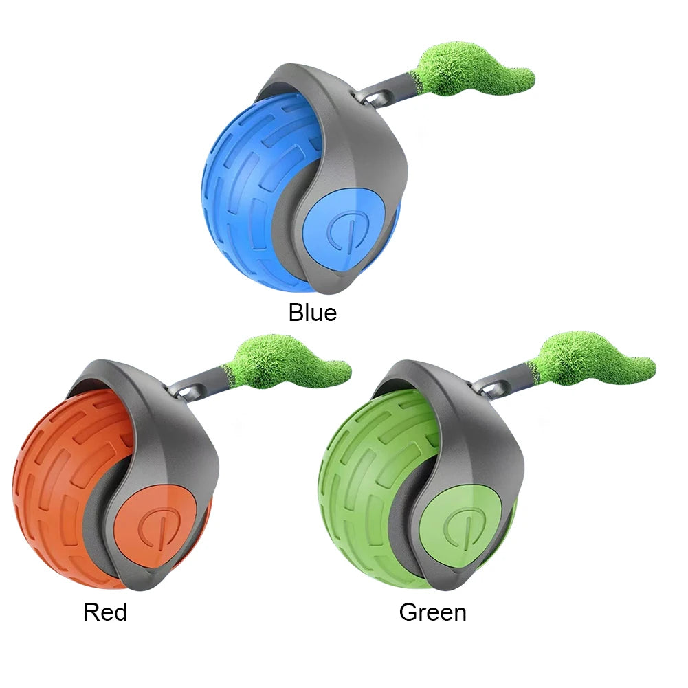 Interactive Cat Toy Ball Automatic Rolling Ball USB Rechargeable Self Rotating Ball Funny Cat Toys for Indoor Cat Kitten