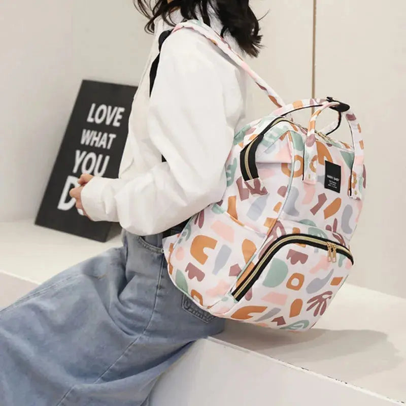 Fashion Print Nappy Backpack Bag Mummy Large Capacity Bag Mom Baby Multi-function Outdoor Travel Diaper Bags for Baby Care Stuff Nova Trendz