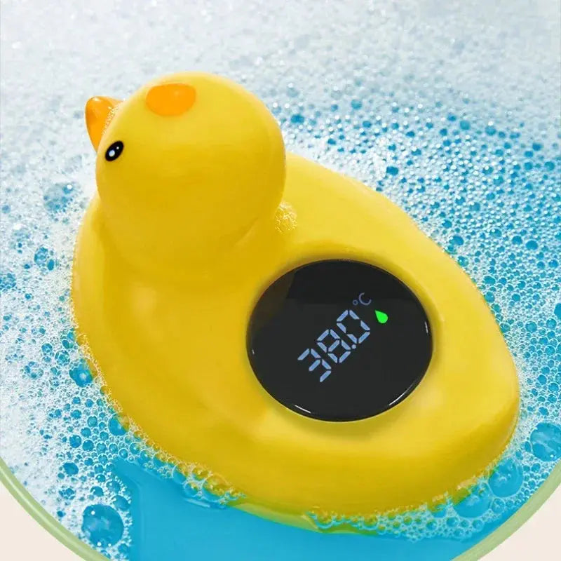 Baby Safe Bath Thermometer - Cute Floating Duck with LED Temp Display & Waterproof Alarm for Toddlers Bebe Banho Nova Trendz