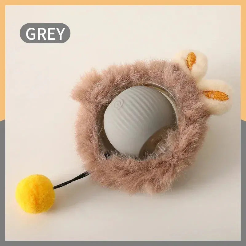 Cat Interactive Ball Toys Automatic Rolling Ball Faux Tail Rechargeable Smart Pet Electric Toy Dog Cat Training Imitate Mouse - Nova Trendz