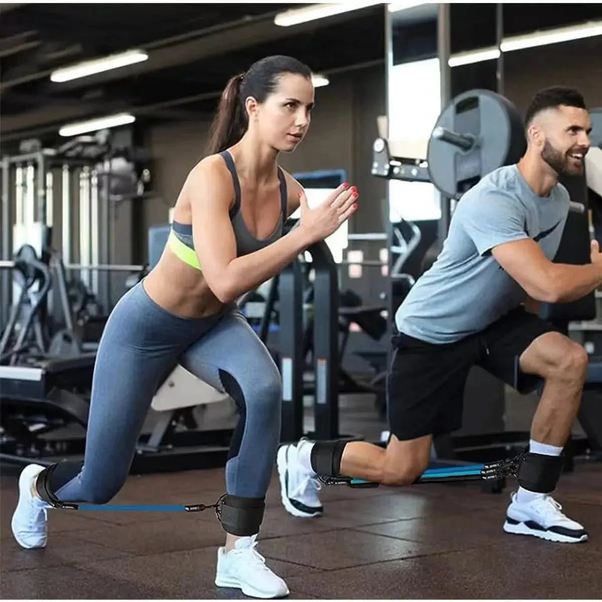 TPE Resistance Bands Ankle Straps Fitness Booty Band Squat Glute Workout Yoga Gym Equipment Guard Leg Strength Safety Extensions Nova Trendz