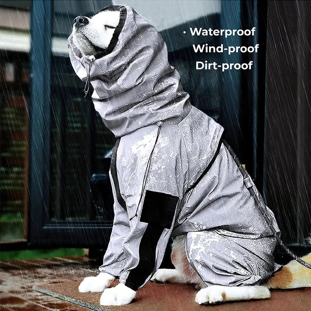 Reflective Full Body Dog Jumpsuit Waterproof Raincoat Sunscreen Outdoor Jacket for Small to Large Dogs Pet Supplies - Nova Trendz