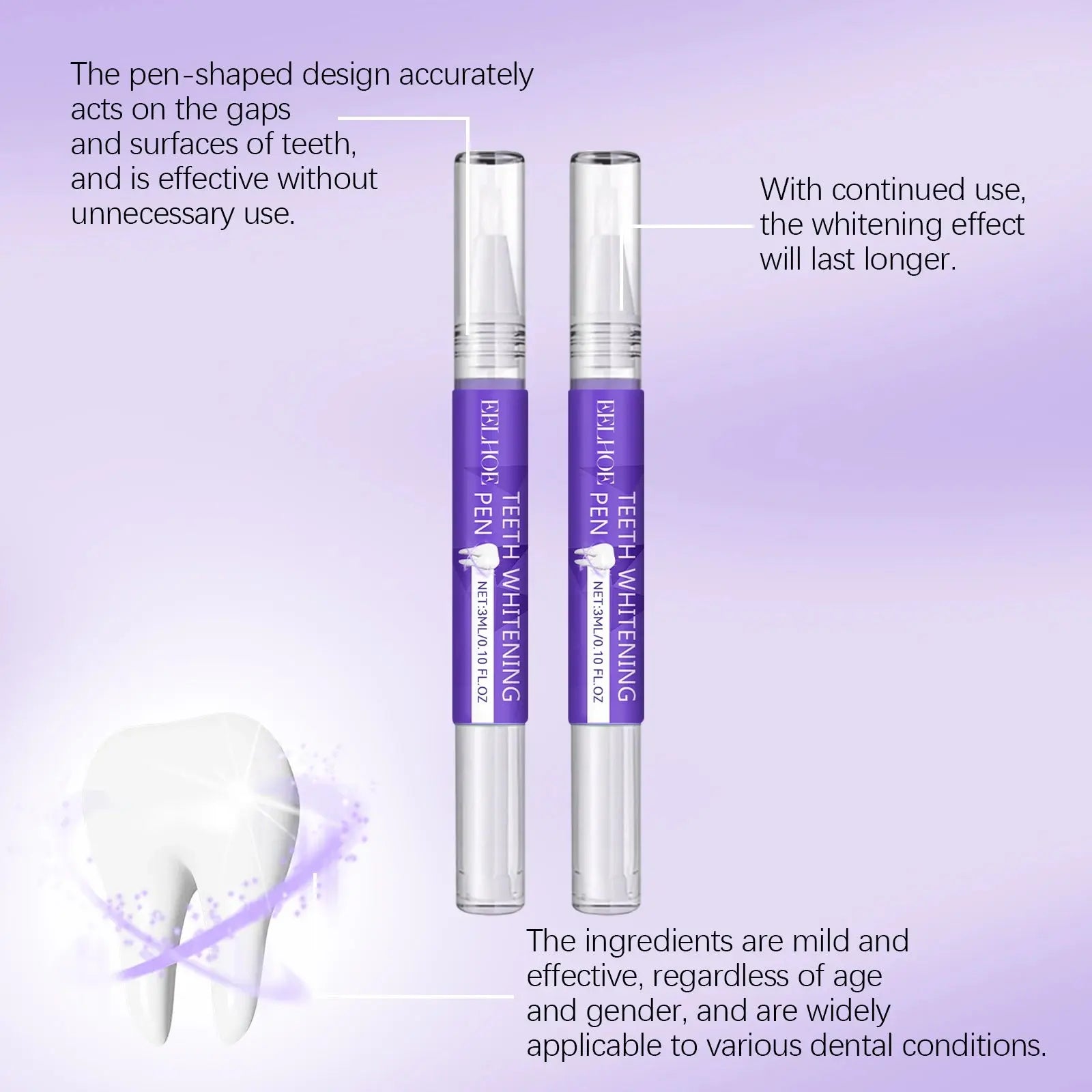 6ml Teeth Whitening Pen Teeth Gel Whitener Bleach Remove Stains Oral Hygiene Instant Smile Teeth Whitening Cleansing Serum - Nova Trendz