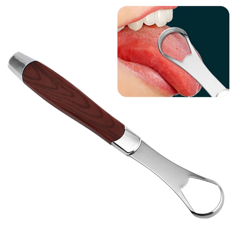 High Quality Stainless Steel Tongue Scraper for Oral Hygiene Reusable Dentisty Oral Hygiene Care Tools
