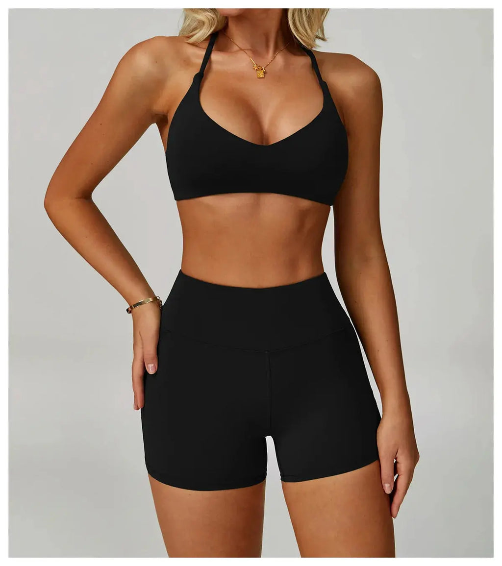 Hearuisavy Breathable Sports Bra Women Quick Drying ShockProof Gym Workout Top Casual Yoga Clothing Push Up Running Fitness Bras - Nova Trendz