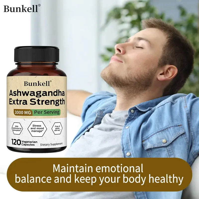 Ashwagandha 3000 mg capsules to help balance stress and manage mood Nova Trendz