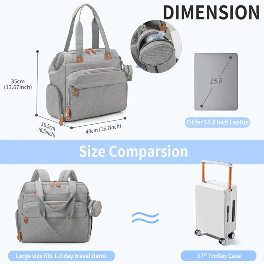 PANGDUBE Diaper Bags with 1pc Pacifier Bag Dad Mom Backpack for Travel Mommy Backpack for Baby Accessories Maternity Bag Nova Trendz