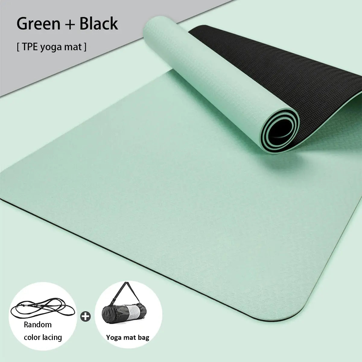 Yoga Mat,Double-Sided Non Slip Eco Friendly Fitness Exercise Mat with Strap TPE YogaMats for Women Men,for Yoga,Pilates,Exercise Nova Trendz