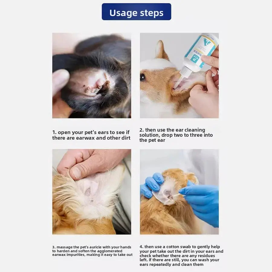 PetClear Pet Ear Drops Solution 60ml for Animal Ear Care Nova Trendz