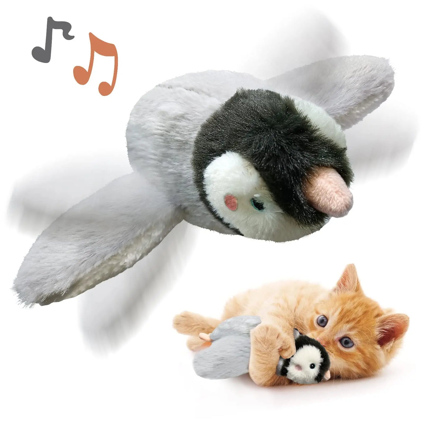 Interactive Flying Bird Cat Toy (with Catnip) Toy Flapping Bird Cat Toy Flying Interactive Flapping Chirping Bird Cat Toy