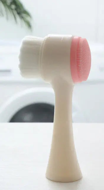Silicone Facial Facial Cleansing Brush Manual Massage Facial Cleansing Brush Soft Bristles Silicone 3D Double-Sided Face Brushes Nova Trendz