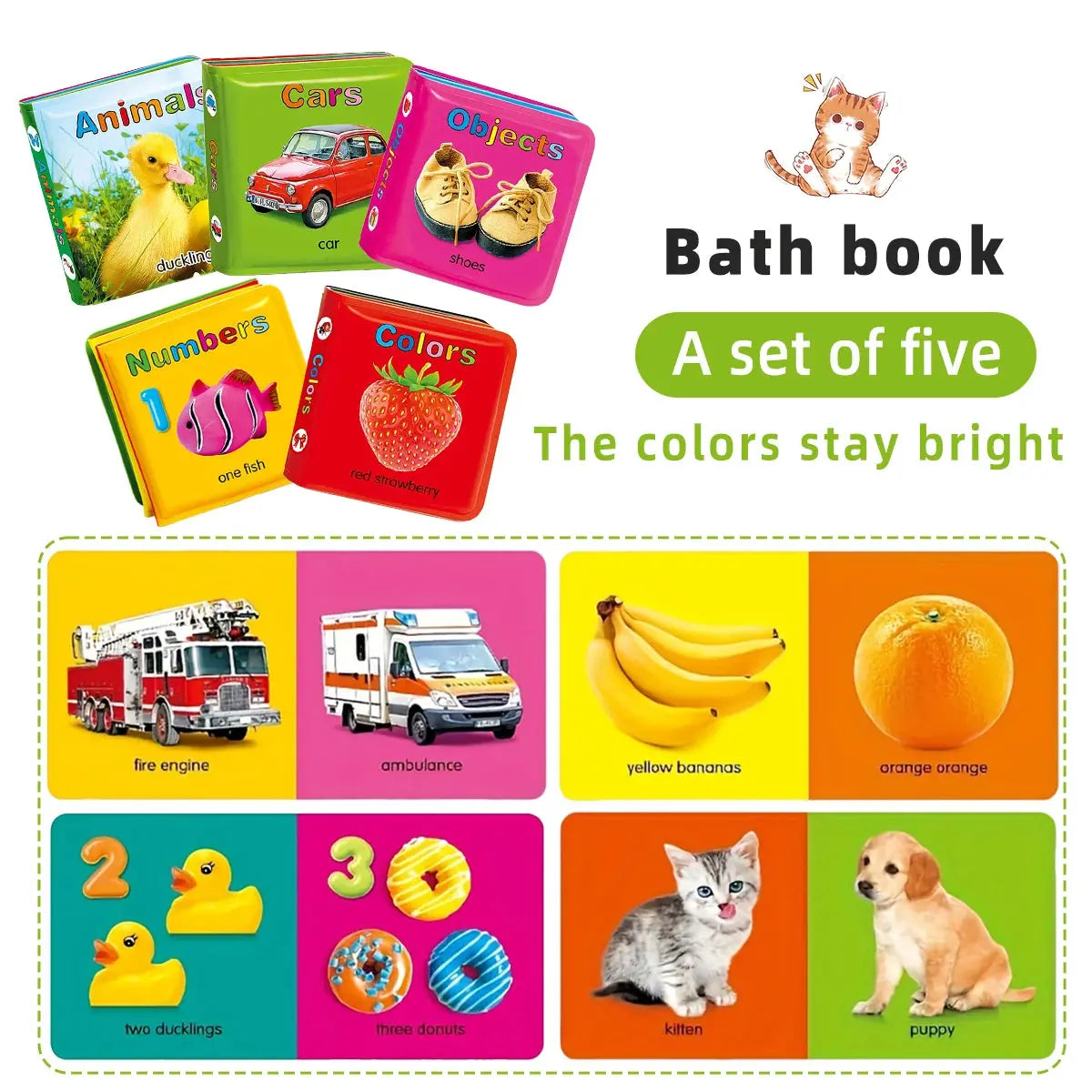 Floating Baby Bath Books for Baby,Kids Learning Bath Toys,Waterproof Bathtime Toys for Toddlers,Educational Infant Bath Toys. Nova Trendz