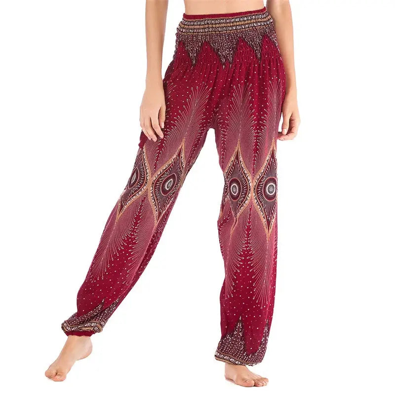 Yoga Pants Women Hippie Harem Printed Leggings Boho High Waisted Pantalone De Mujer Cintura Alta Calca Feminina Beach - Nova Trendz