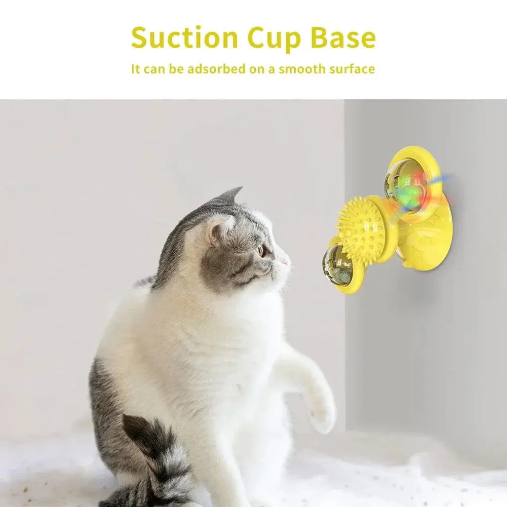 Kitten Toys For Indoor Cats Spinning Massage Toys For Kitten Wall Mount Cats Spinner Exercise Toy For Small Medium Large Cats - Nova Trendz