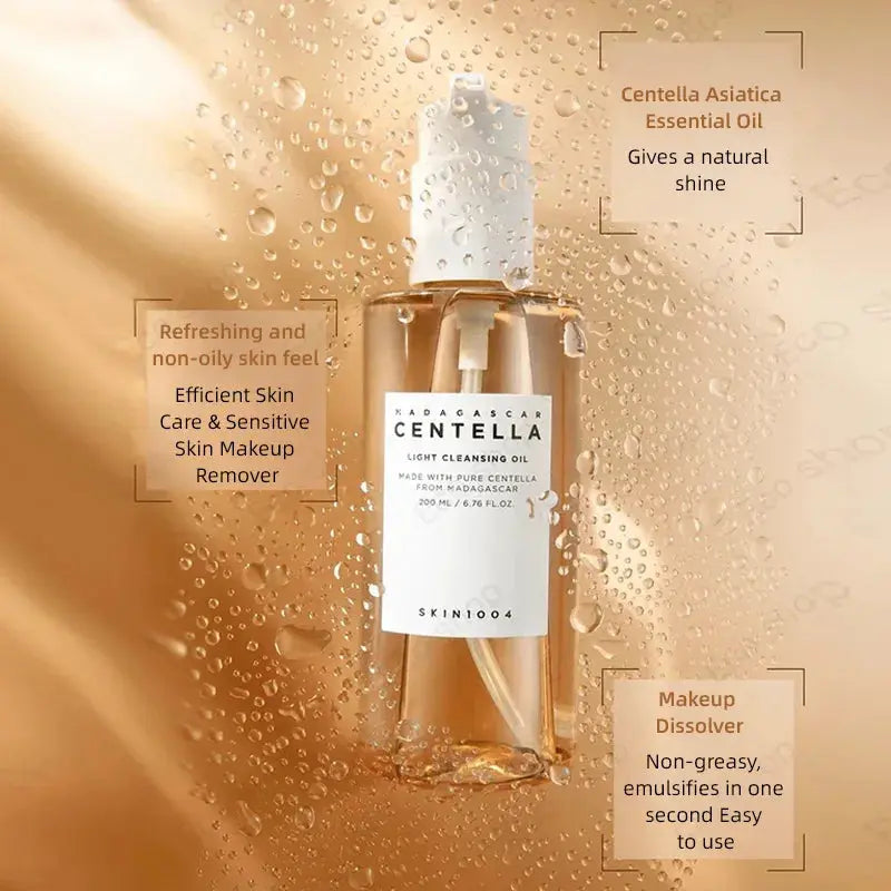 Korean Centella Cleansing Oil Facial Makeup Remover Moisturizing Face Cleansing Oil Shrink Pores Removal Oil Skincare Products Nova Trendz