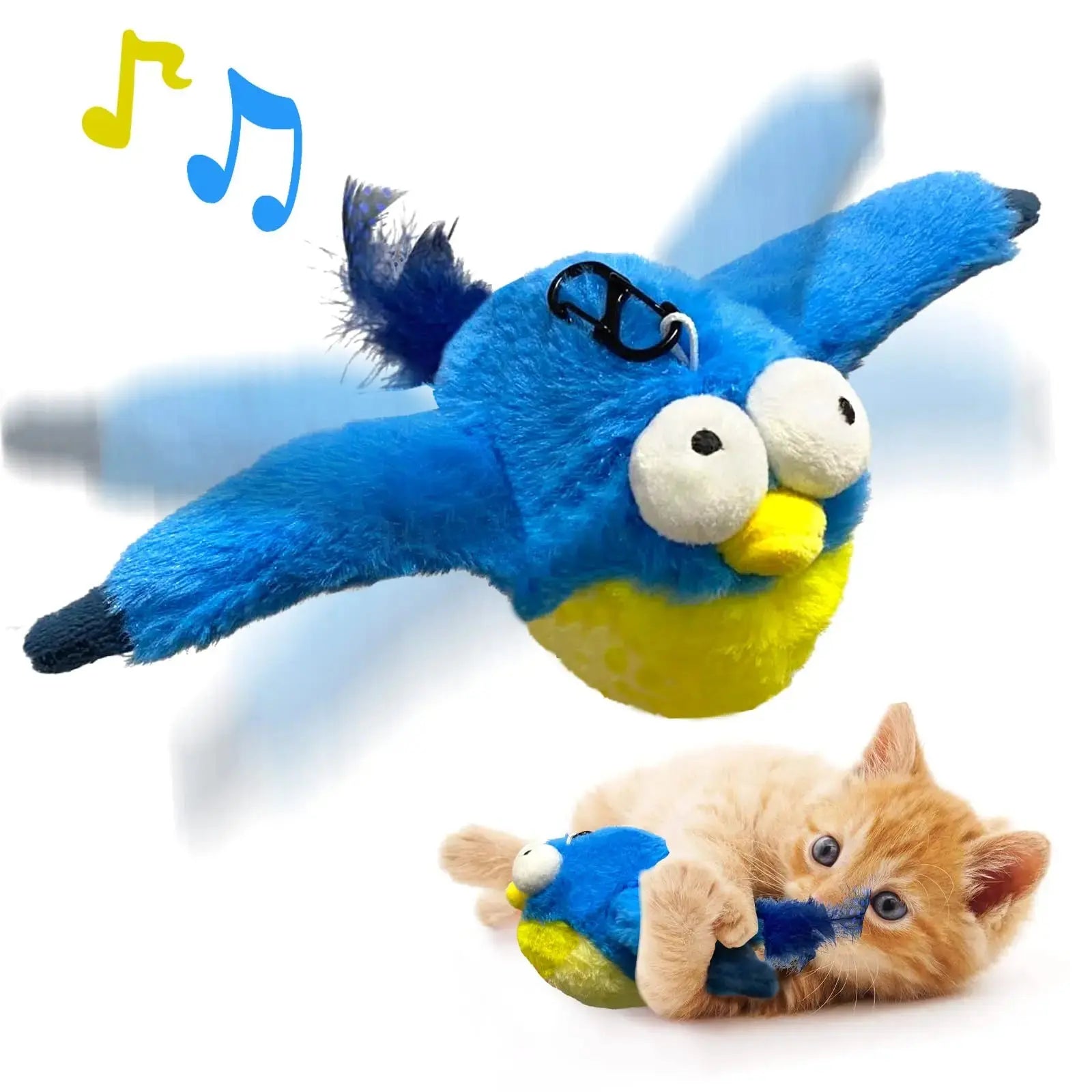Interactive Flying Bird Cat Toy (with Catnip) Toy Flapping Bird Cat Toy Flying Interactive Flapping Chirping Bird Cat Toy Nova Trendz