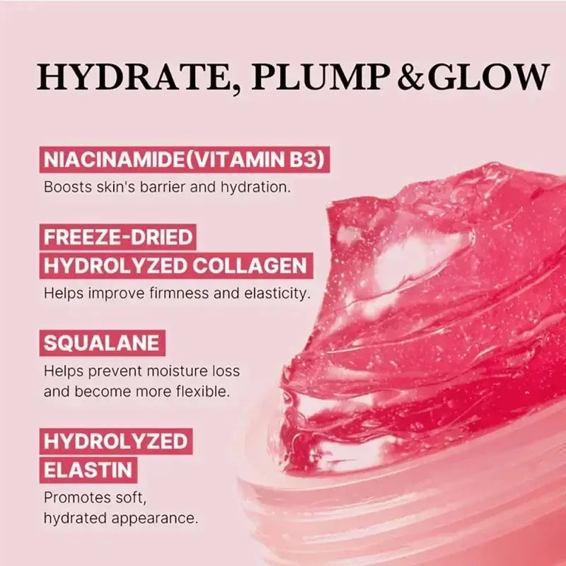 Sakura Mask,Collagen Jelly Cream Niacinamide And Hydrolyzed Collagen Strengthen Skin Barrier Lasting Moisturizing Skin Face Care Nova Trendz