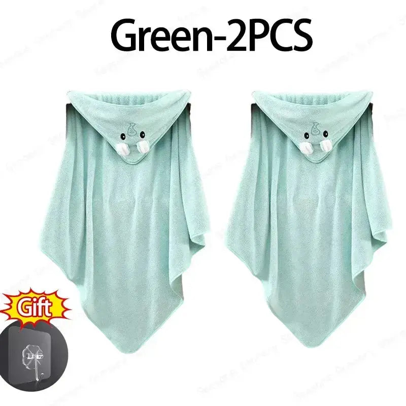 Hooded Coral Velvet Baby Bath Towel Cartoon Baby Elephant Wrap Blanket Super Absorbent Warm Bathrobe Newborn Baby Bath Towel Nova Trendz