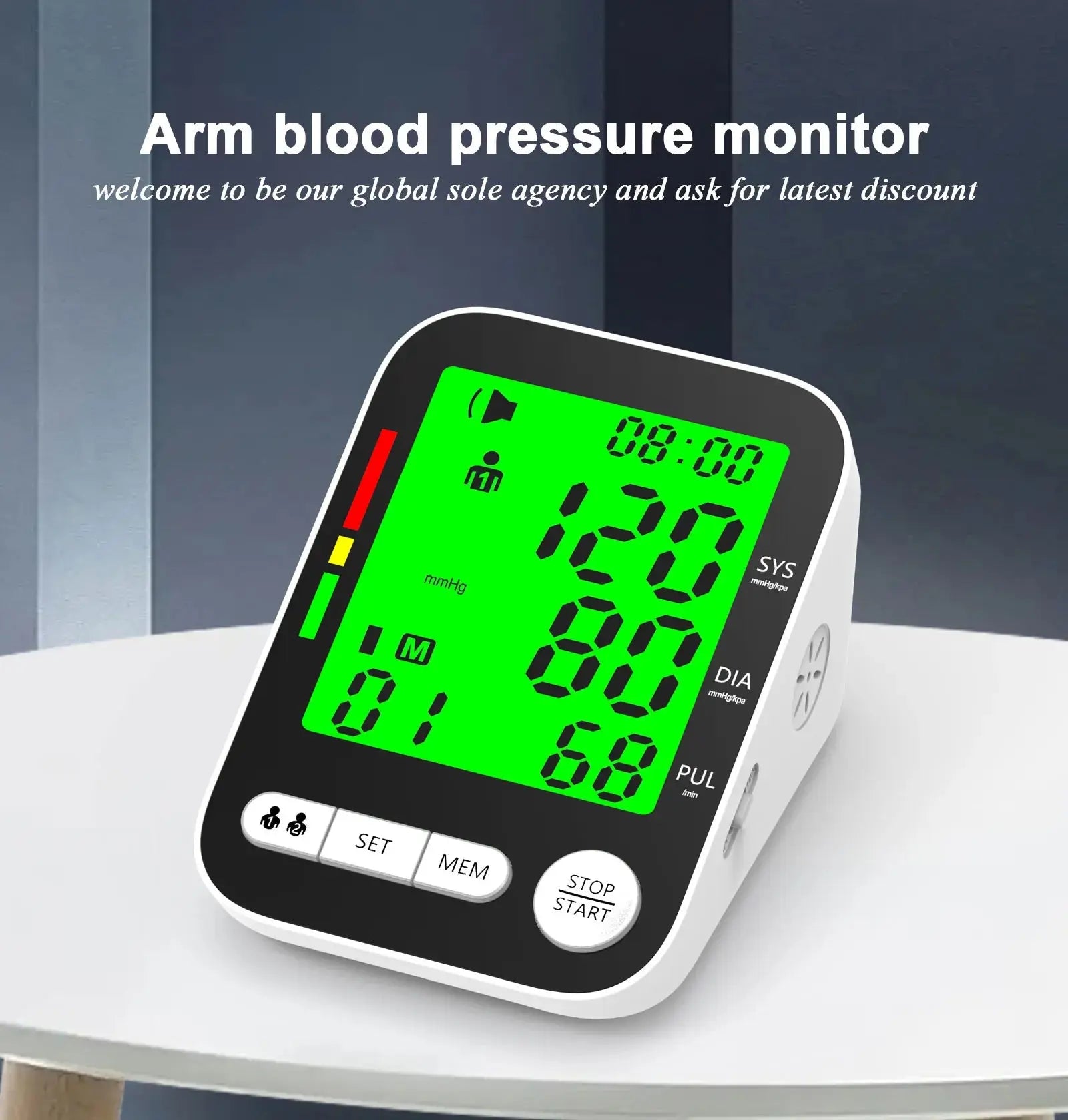 High Accurate Blood Pressure Monitor Digital Sphygmomanometer Bp Monitors Electronic Tonometer Arm Cuff Talking BPM Tensiometer Nova Trendz