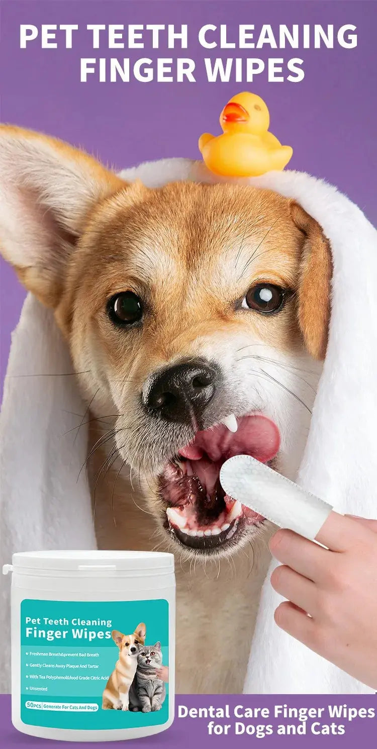 Pet cleaning products Disposable finger toothbrush Pet teeth cleaning finger covers wet wipes  Dog and cat oral cleaning Nova Trendz