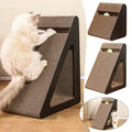 2 in 1 Cat Scratcher Cardboard Triangles Shaped Cat Scratching Board With Ball Wear-resistant Cat Clawing Board For Indoor Cat Nova Trendz