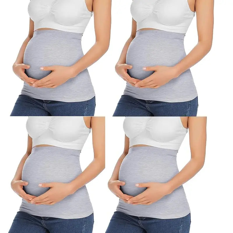 4packs Belly Band for Pregnancy,Maternity Pants and Jeans Extender for All Trimesters and Including Post Pregnancy Prenatal Care Nova Trendz