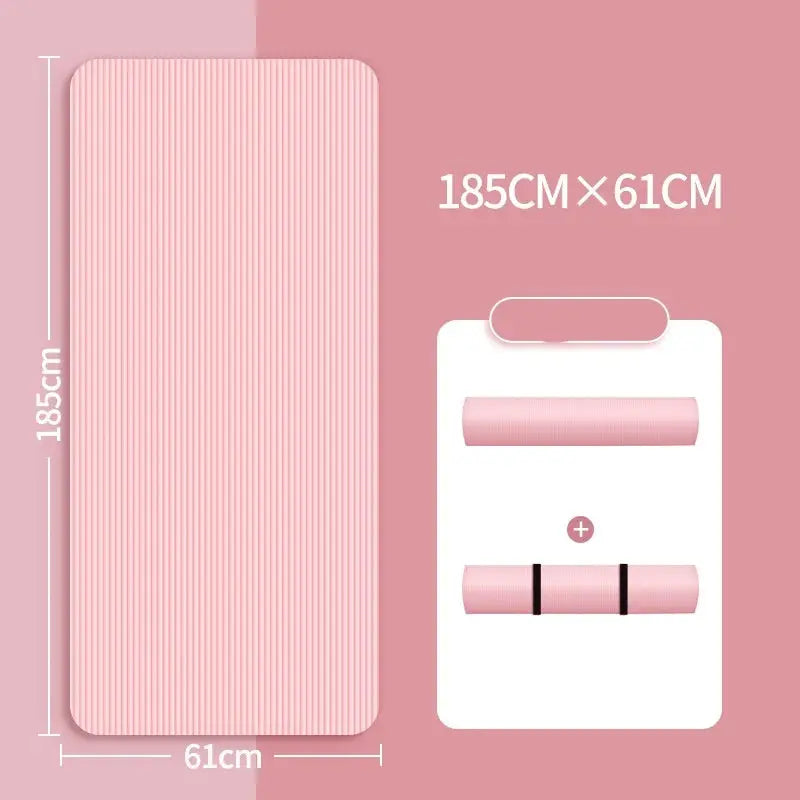 10mm Yoga Mat Thick Non-slip Exercise Fitness Workout Mats for Home Pilates Environmentally Friendly Yoga Mat Nova Trendz