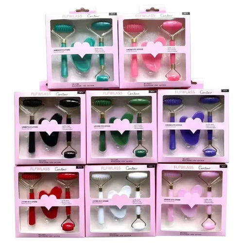 3Pcs Resin Facial Massager Massage Roller for Face Body Neck Eyes Guasha Scraping Board Anti-Wrinkle Beauty Skin Care Tools Nova Trendz