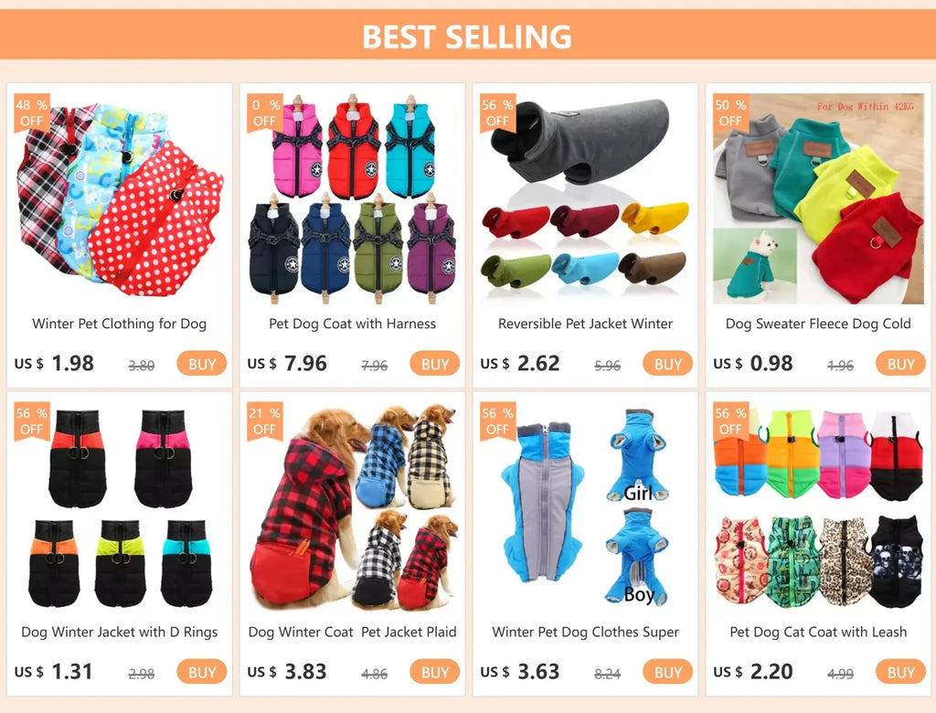 Pet Dog Coat with Harness Winter Cat Waterproof Coat Zipper Dog Jacket with Reflective Harness for Smal Medium Large Dogs - Nova Trendz