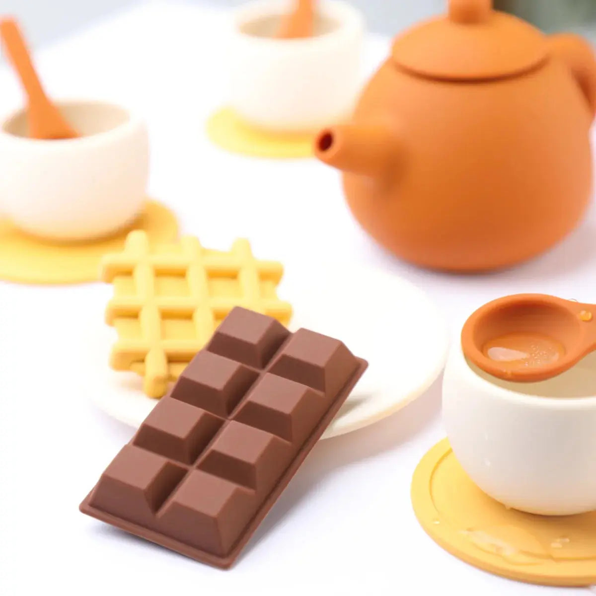 Silicone Afternoon Tea Set Toy Pretend Play Food Learning Role Play Game Early Educational Toy for Toddlers Girls Boys Kids Gift Nova Trendz