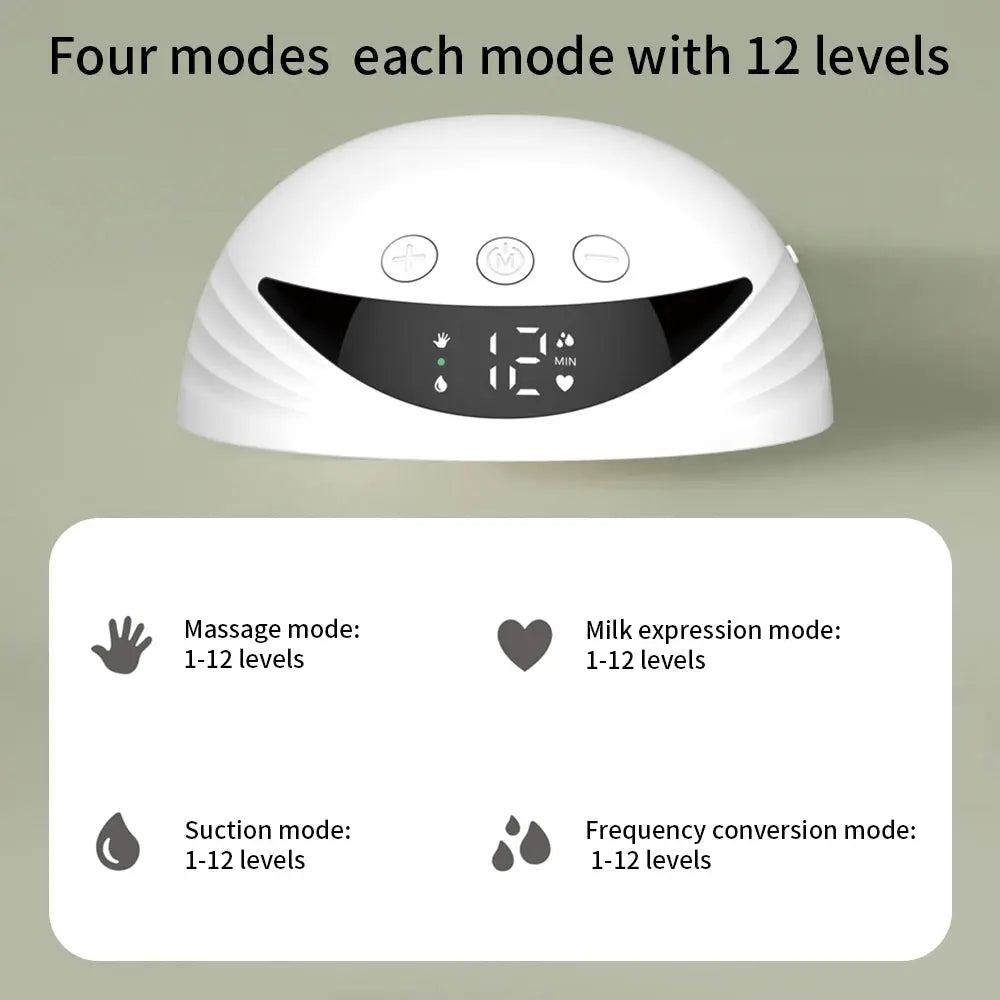 Wearable Breast Pump 210ML Large Capacity Hands Free Electric Portable Breast Pump BPA-free with LED Display 4 Modes & 12 Levels Nova Trendz