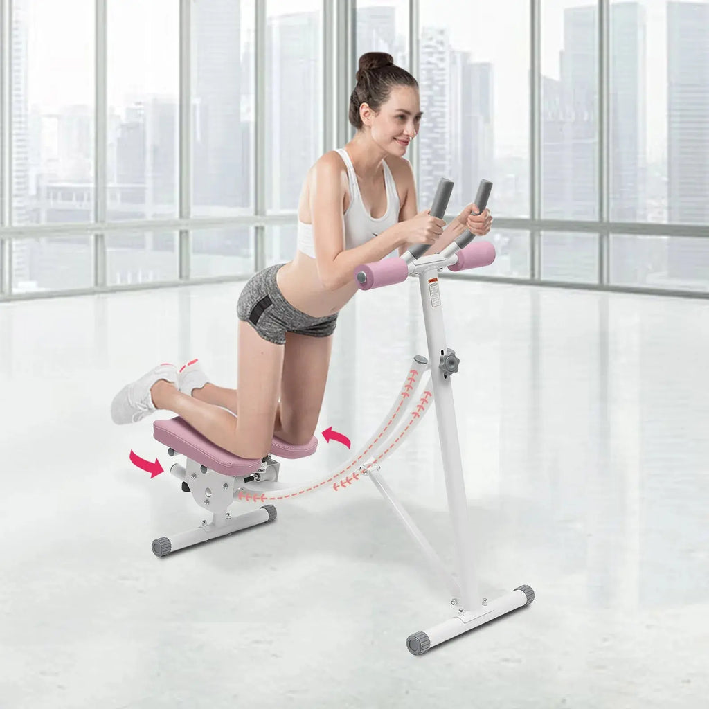 Ab Machine, 150kg/330lbs Weight Capacity, Foldable, Core & Abdominal Exercise Fitness Equipment for Home Gym Nova Trendz