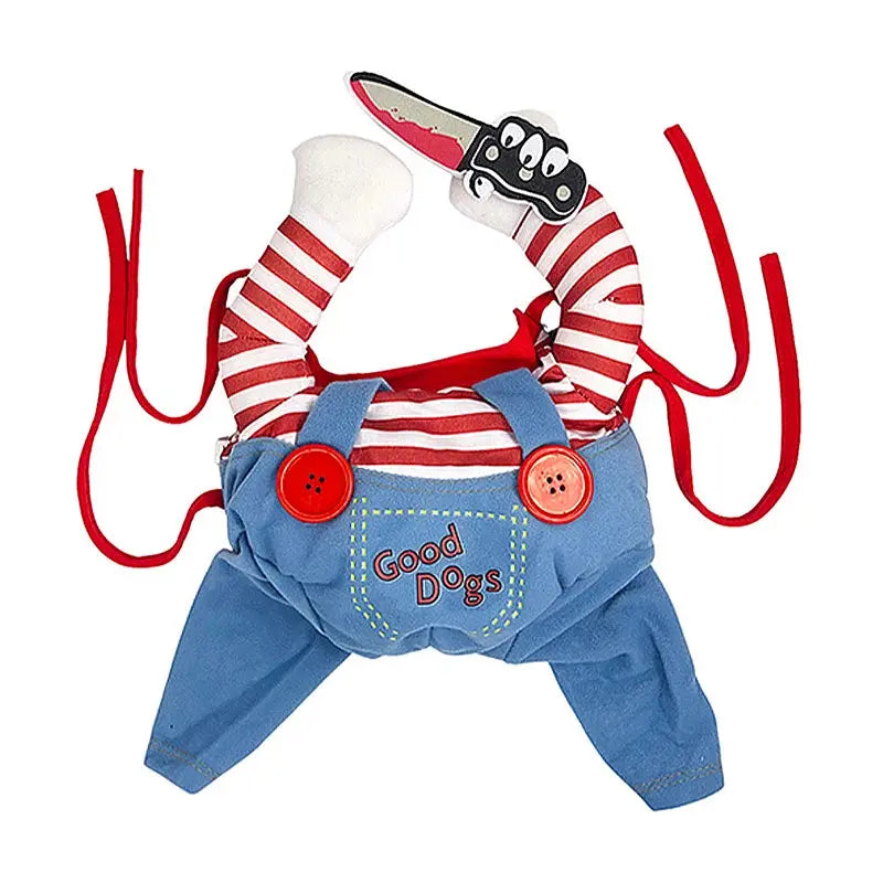 Funny Cat Clothes Halloween Cosplay Costumes For Small Medium Dog Cats Creative Pet Party Kitten Jumpsuits Soft Warm Cat Coat - Nova Trendz