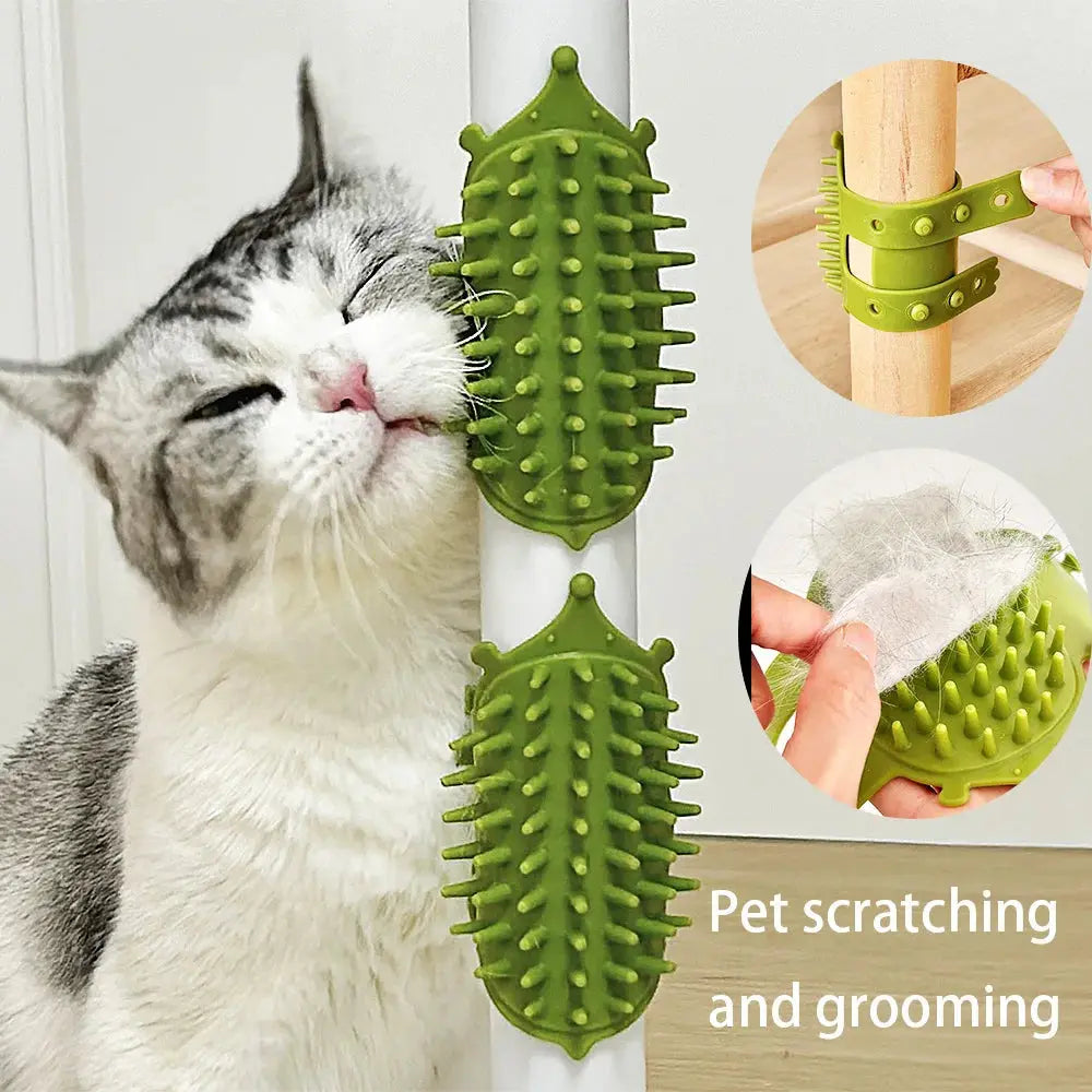 2/1Pcs Pet Cat Hair Removal Massage Comb Cats Scratching Rubbing Brush Kitten Grooming Selfcleaning Scratchers Cleaning Combs - Nova Trendz