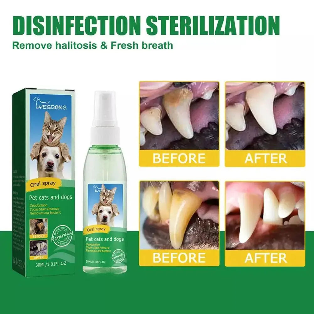 30ml/Bottle Dog Oral Spray Dog And Cat Tooth Cleaning Spray Tooth Spray Dog Oral Spray Pet Breath Freshener Oral Spray Nova Trendz