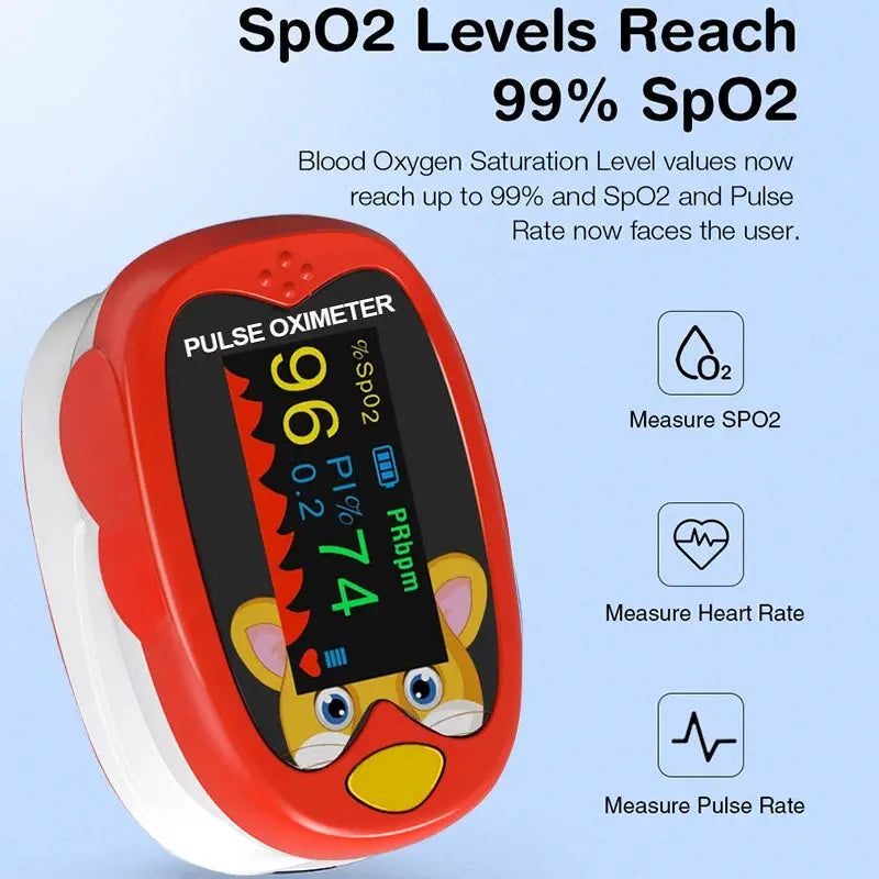 Handheld Finger Fingertip LED TFT Screen Pulse Oximeter Pediatric Usb Pulse Oximeter Kids Monitor Blood Oxygen For Babies Nova Trendz