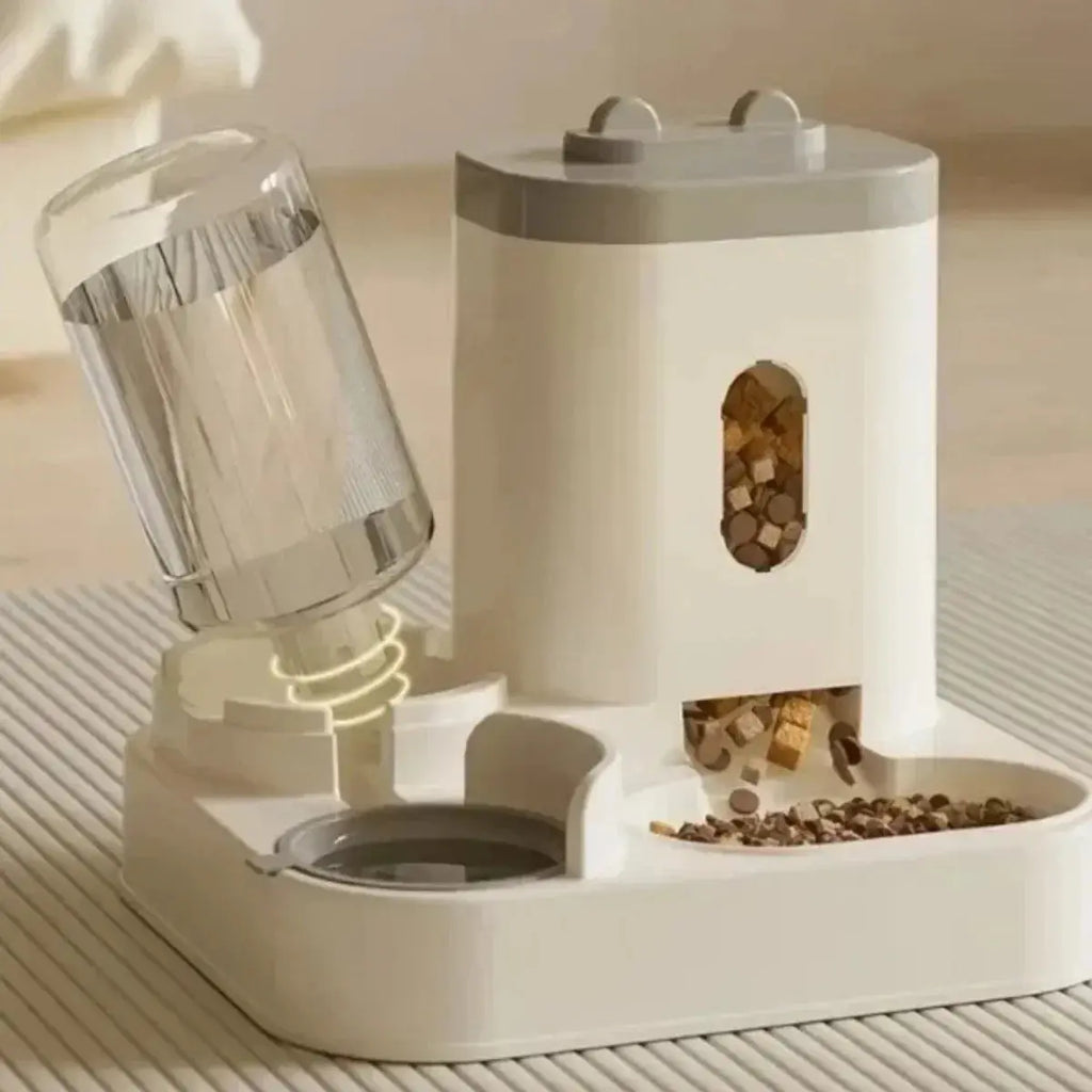 Automatic Feeder Dog Cat Food Bowl With Water Fountain Large Capacity Pet Food Storage Dispenser Container Puppy Pet Accessories - Nova Trendz