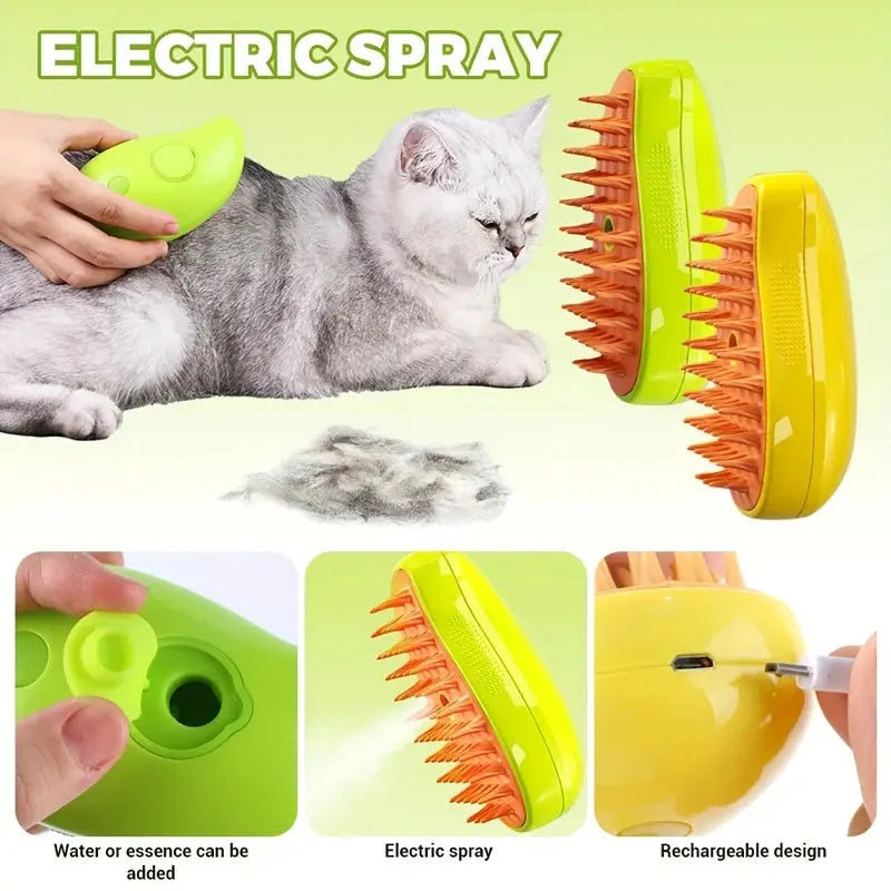3IN1 Water Steam Brush Pets Grooming for Dogs Steam Cats Comb Brush for Cats with Vaporizer Anti-scratch Spray Accessories Cats - Nova Trendz