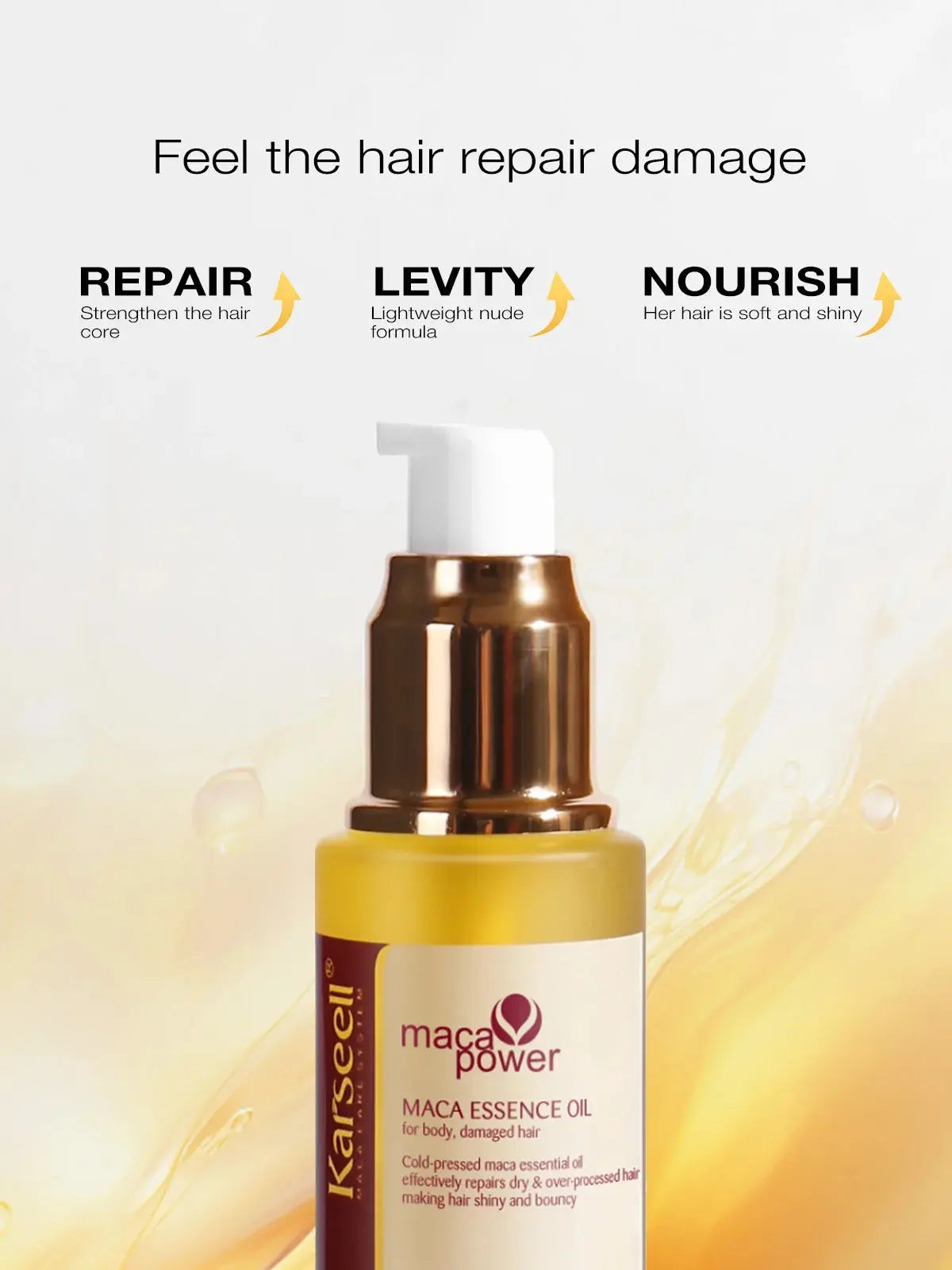 Karseell 50ml Moroccan Argan Oil 50ml 1.69 fl.oz for Hair Healing Cold Pressed Weightless Hair Serum for Dry Damaged Hair Nova Trendz