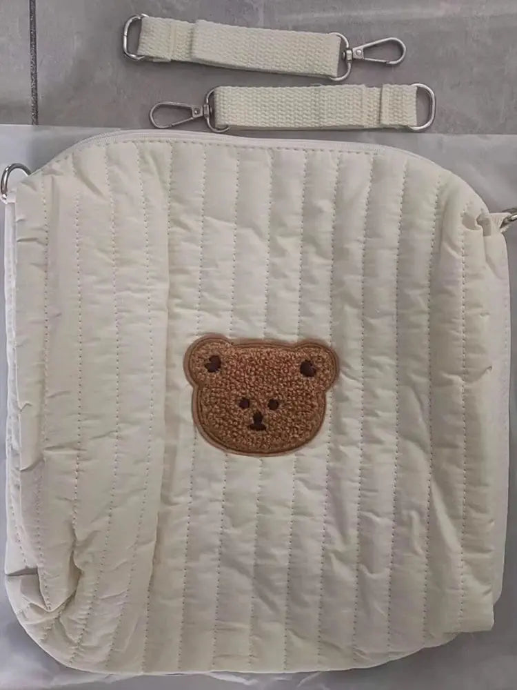 Portable Stroller Nappy Bag Quilted Baby Diaper Caddy Organizer Embroidered Mommy Bags Babies Accessories Changing Bag Storage Nova Trendz