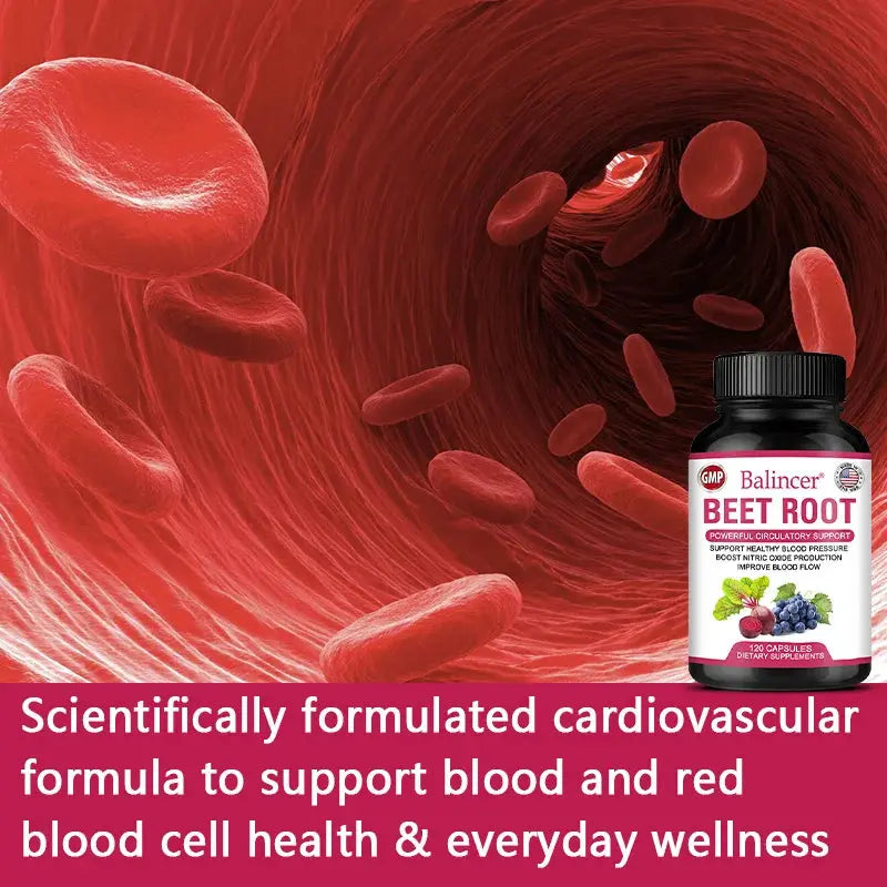 Organic Beet Root Powder Extract + Black Pepper, Vitamin and Mineral Supplement, Blood Circulation, Blood Pressure Health Nova Trendz