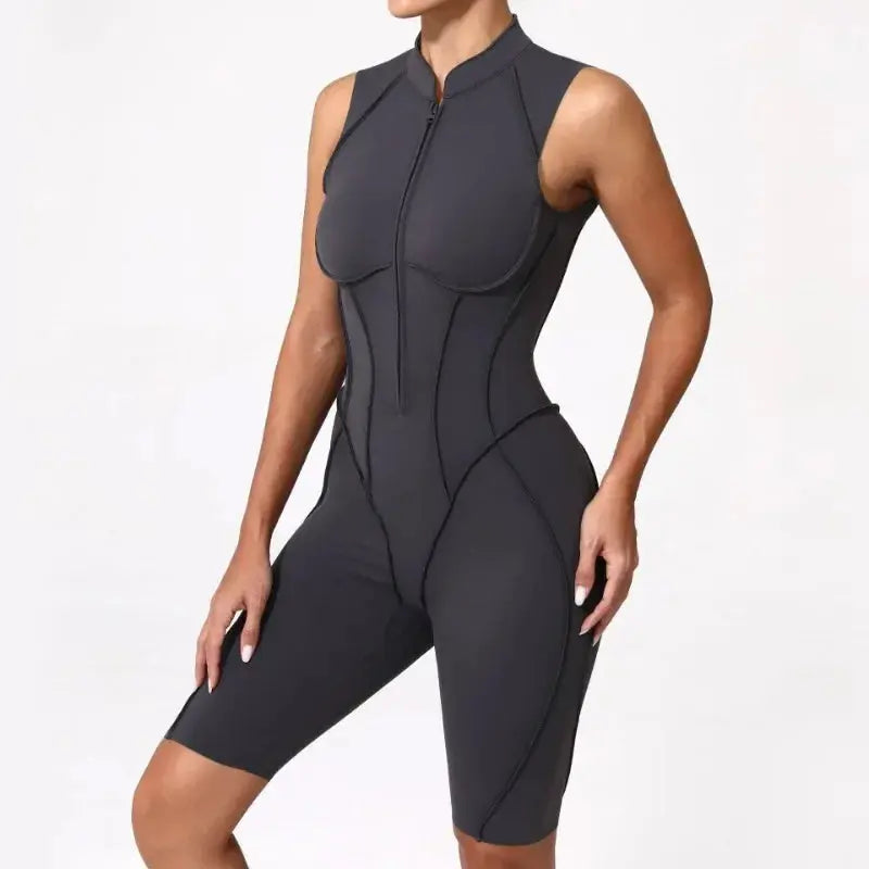 New Seamless Yoga Jumpsuits Sports Fitness Hip-lifting Backless Skinny Zipper One-Piece Workout Clothing Gym Bodysuit for Women - Nova Trendz