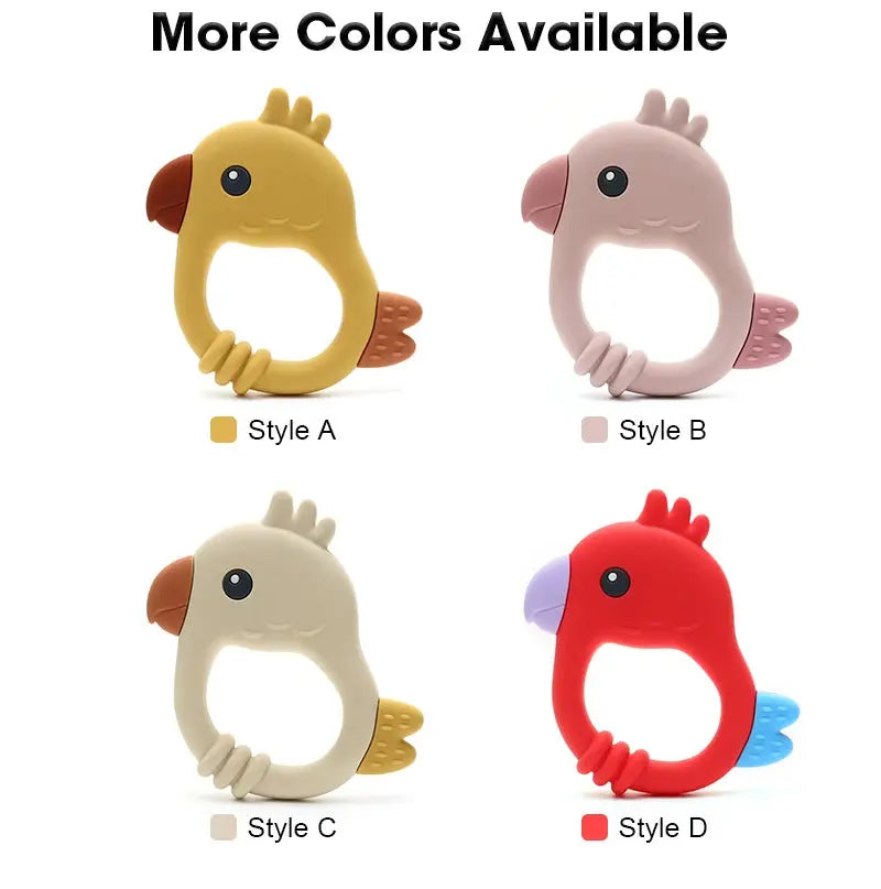2015 New Design Colorful Parrot Teether - Food-Grade Silicone Baby Teething Toy (BPA-Free) baby teether Nova Trendz