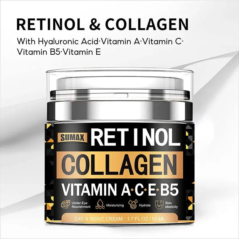 Retinol Collagen Face Cream Skincare Smooth Wrinkles  Moisturizing Brightening Hydrating Firming Facial Face Men Women Cosmetics Nova Trendz