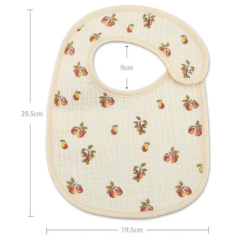 2pcs Newborn Baby Cotton Gauze Bibs Waterproof Infant Boys Girls Burp Cloths Printing Scarf Toddler Saliva Towel Feeding Stuff Nova Trendz