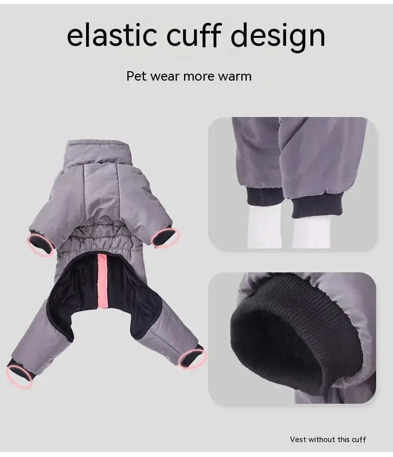 Waterproof Pet Dog Winter Jumpsuit Warm Medium Large Dogs Winter Jacket Clothes Labrador Bulldog Golden Retriever Costumes - Nova Trendz