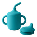1PCS Two Lids Baby Silicone Straw Cup BPA Free Portable Storage Snack Container Feeding Cup Kids Learning Drink Cup Baby Stuff Nova Trendz