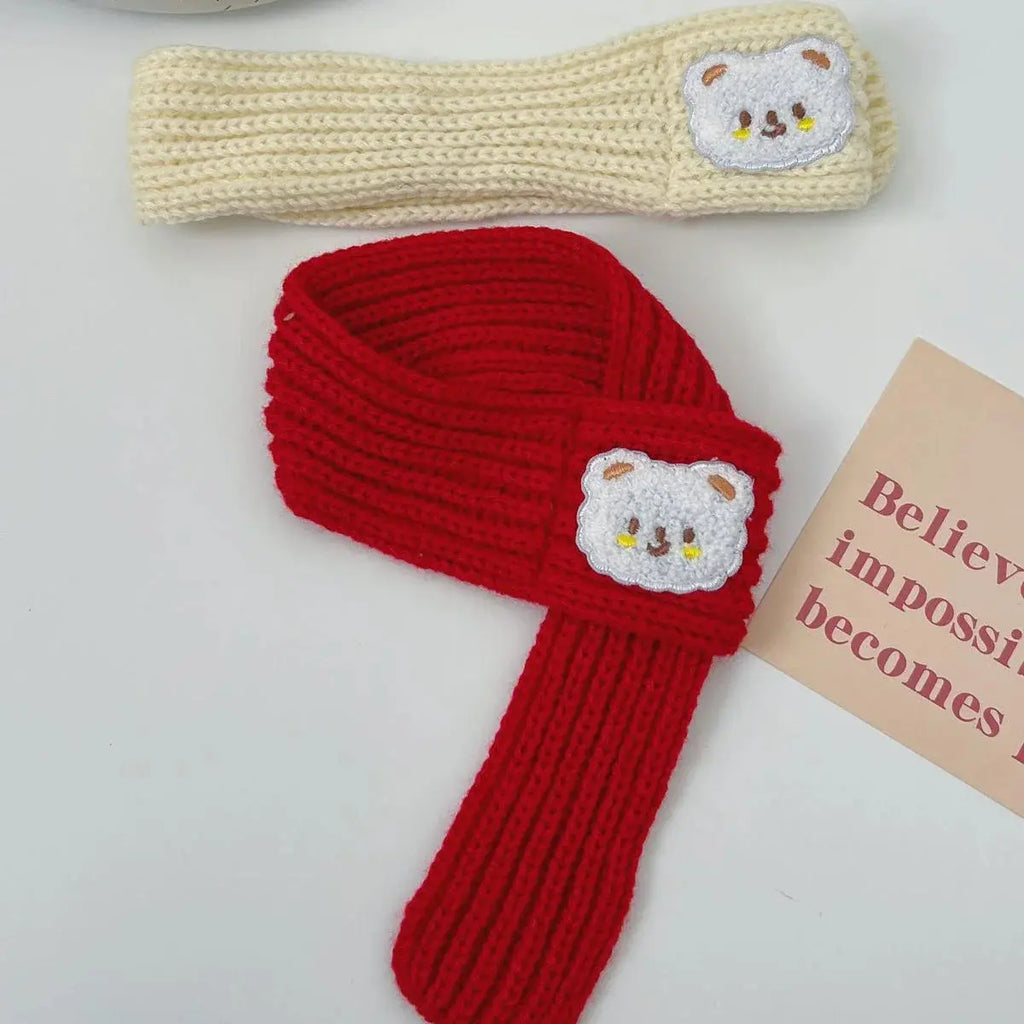 Pet Christmas Scarf Cat Dog New Year Red Bear Warm Scarf Pet Winter Knitted Scarf Cat Collar Puppy Accessories Bow Ties for Dogs - Nova Trendz