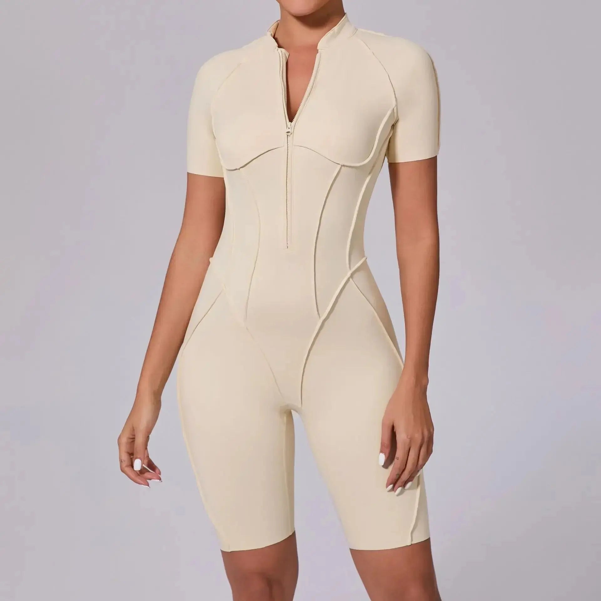 New Seamless Yoga Jumpsuits Sports Fitness Hip-lifting Backless Skinny Zipper One-Piece Workout Clothing Gym Bodysuit for Women - Nova Trendz